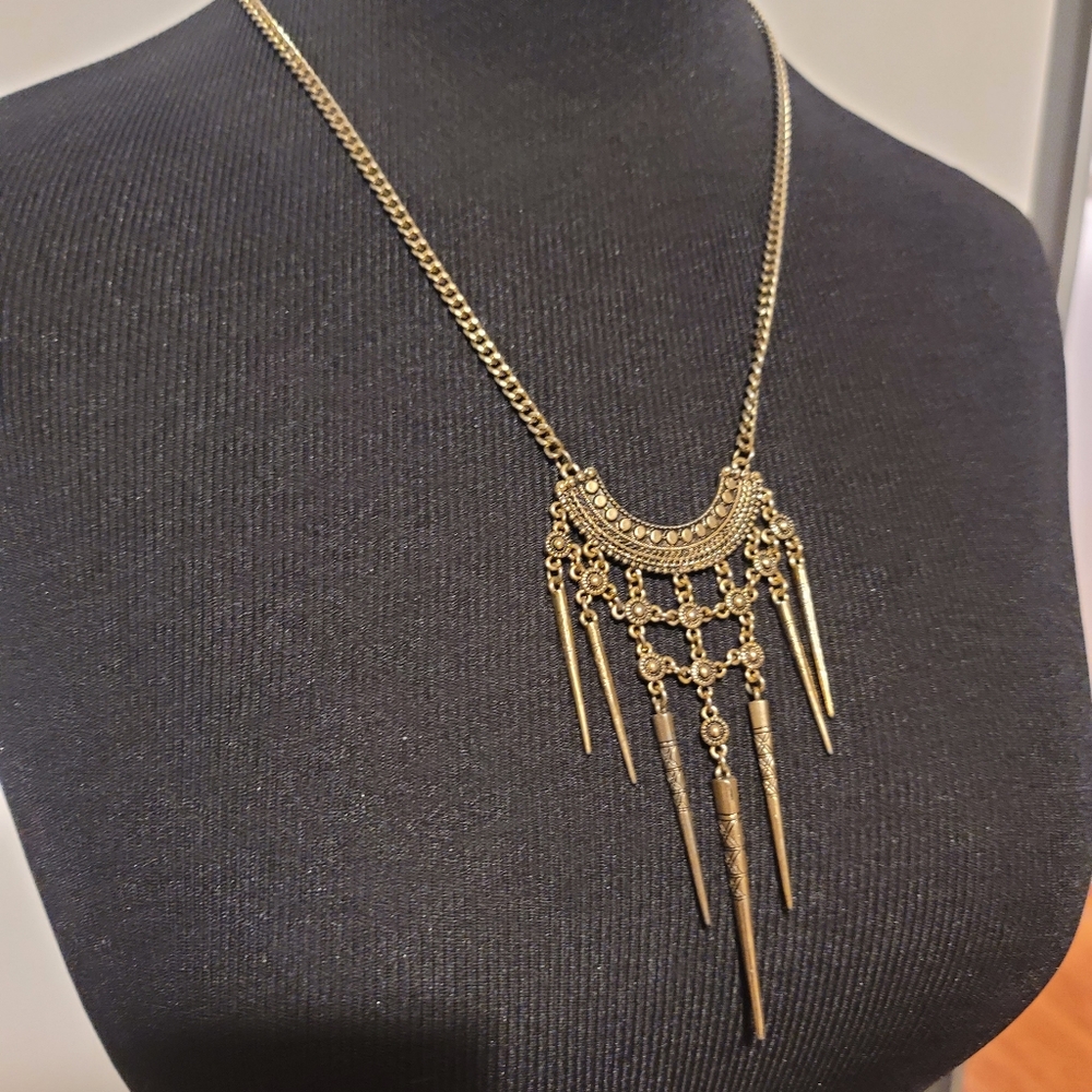 Gold bohemian necklace